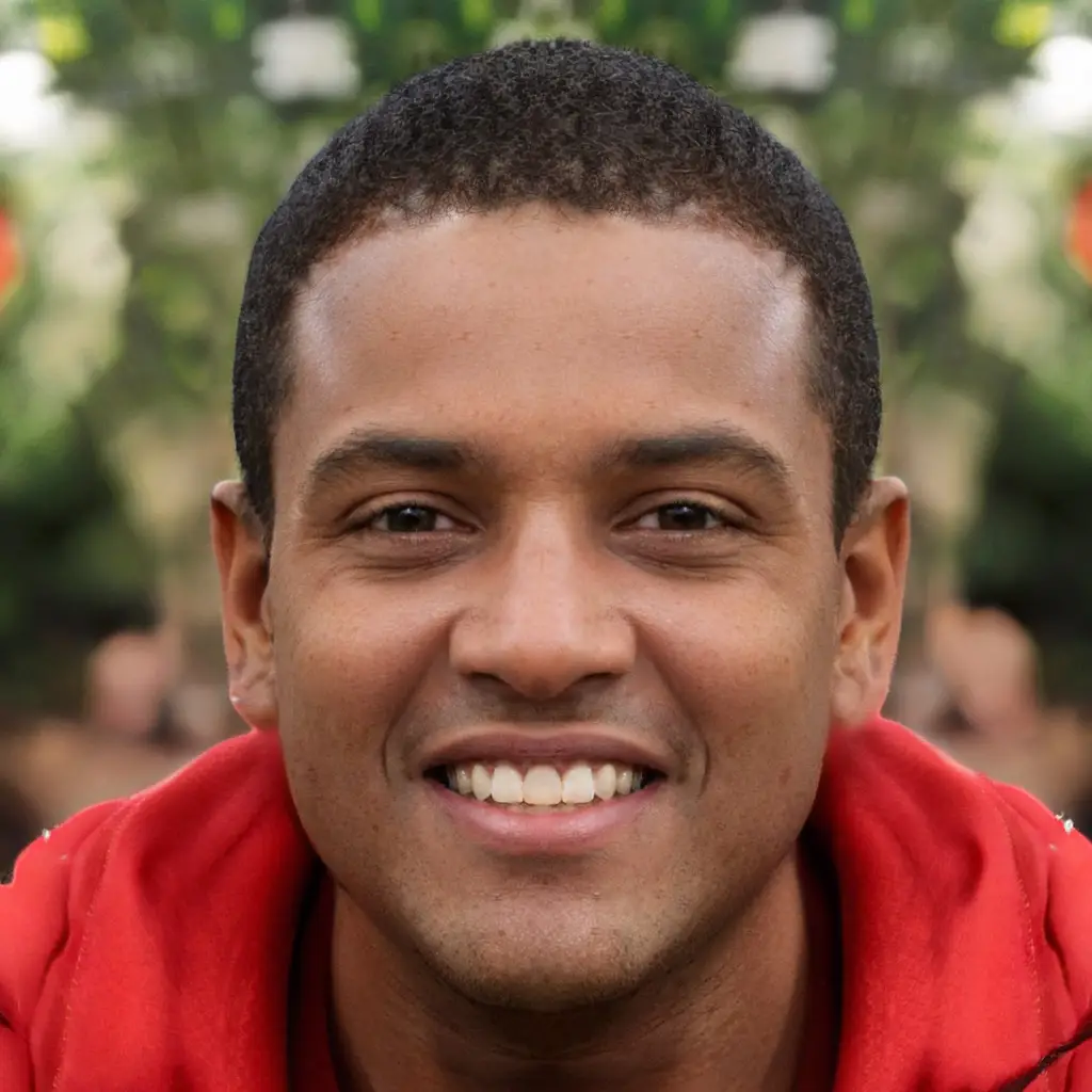 A smiling, happy man showing clear, glowing skin after using primeBiome products, illustrating personal well-being results.